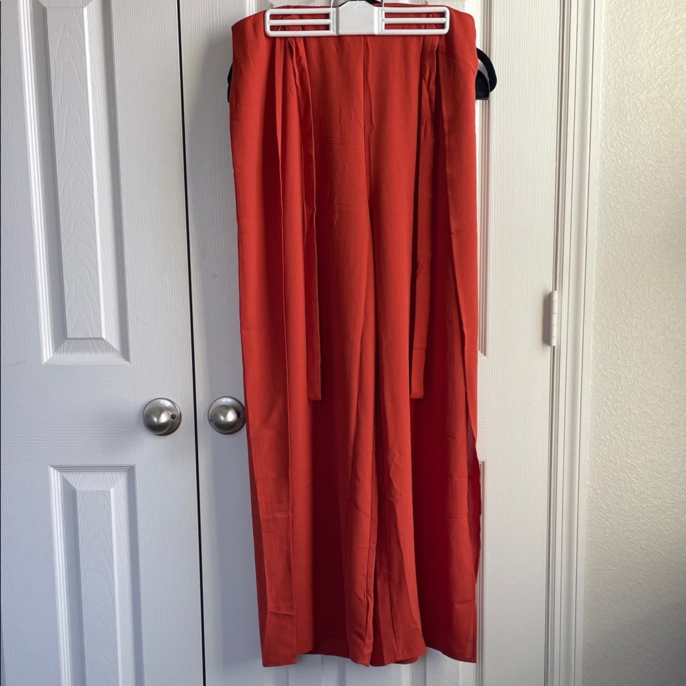 Cupshe Vibrant Orange Wide Leg Pants